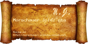 Morschauer Jolánta névjegykártya